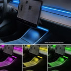 Car Ambient Light 60 Seconds Automatic OFF Module With USB Expansion Dock RGB APP Dashboard Lighting For Tesla Model 3 Y S X