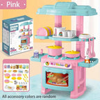 Mini Kitchen Counter Toys Simulated Children's Pretend Play House Role Play Pretend Game Cooking Food Toy Set Boy Girl Gift Kids