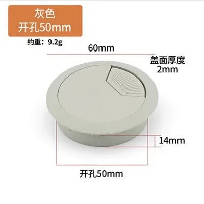 Dual Usb 50 53 60 80mm Wire Hole Cover Round Home Office Table Outlet Port Line Box Computer Desk Cord Grommet Cable Organizer