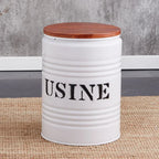 Paint Bucket Stool, Iron Art, Creative Storage Seat, Commercial Retro Low Stool, Bars, Shopping Malls Oil