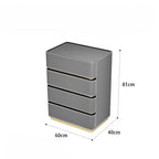 3 4 5 drawers Saddle leather Storage locker household living room drawer cabinet Italian light luxury wood Dressers Furniture