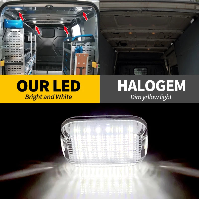 2PCS 6000K LED Dome Light for Ford Transit