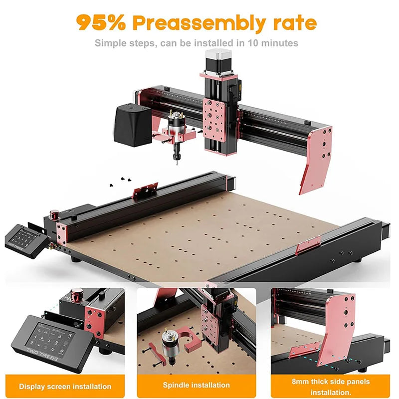 TTC450 Pro CNC Router Machine 4 Axis For Laser Engraving Cutting and cnc Machine GRBL Control Woodworking DIY Creation