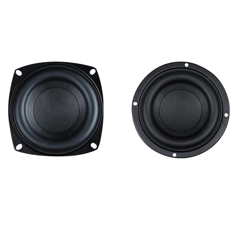 1Pcs 4 Inch Subwoofer Speaker 4/8 Ohm 100W Woofer Square/Round Deep Bass Long Stroke Loudspeaeker DIY Bluetooth Speakers