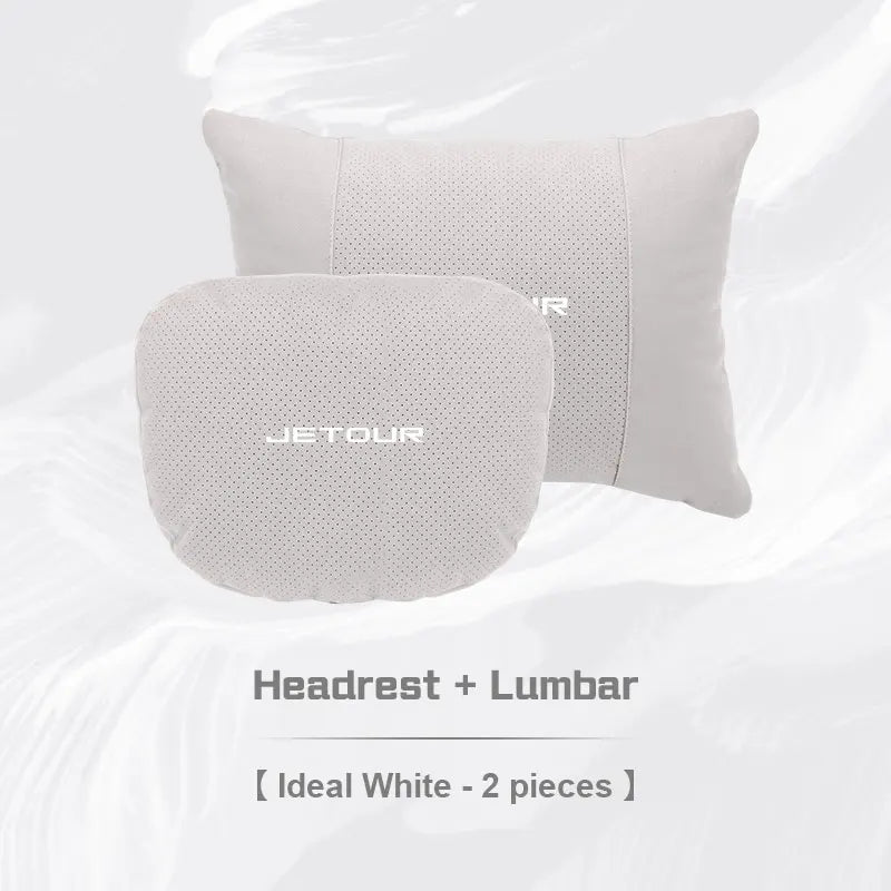 For CHERY JETOUR t2 t3 X70 X70S X70M X90 PLUS X95 Car Headrest Lumbar Support Seat Neck Pillow Breathable Suede Pillow Accessory