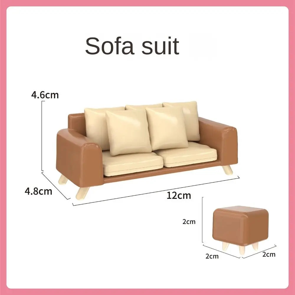 1:12 Dollhouse Miniature Furniture Accessories Sofa Floor Lamp Shelf Kettle Doll House Bedroom Kitchen Furniture Model