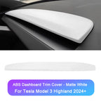 For Tesla Model 3 Highland 2025 2024 Dashboard Cover ABS Carbon Fiber Air Outlet Panel Cover Trim Sticker Interior Accessories