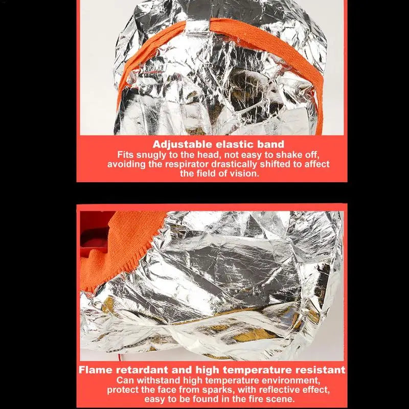 Full Face Respirator Cover For Fire Full Face Cover With Filter Anti-Fog Nose Shield With Filter Reusable Escape Breath