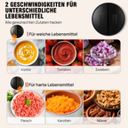 2L Electric Food Chopper - 2-Speed Vegetable Cutter, Meat Grinder & Blender, Compact Kitchen Processor