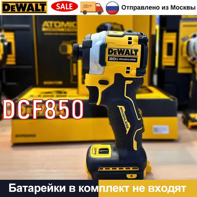 DEWALT 20V Cordless Impact Driver DCF850 Brushless Drill 205N.m Torque Portable Electric Screwdriver Rechargeable Power TooLs
