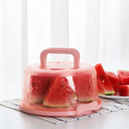 Kitchen PP Transparent Round Fresh-keeping Storage Boxs Portable Portable Plastic Cake Box 8-inch Birthday Cake Baking Box Home