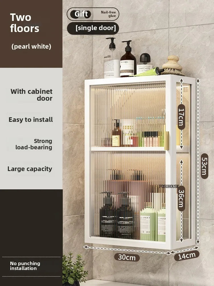 Japanese Acrylic Bathroom Cabinet Wall-mounted Mirror Box Transparent Bathroom Cabinets with Storage Rack Bathroom Furniture