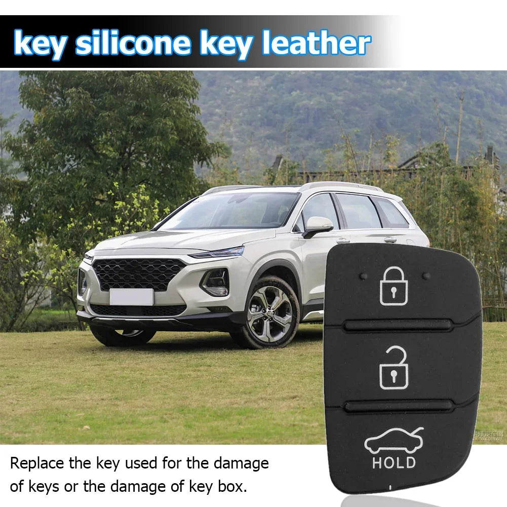 3 Button Remote Key Case Rubber Pad For Hyundai i30 i35 iX20 Solaris Verna for Kia RIO K2 K5 Sportage Folding Key
