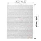 70cmx1/2/3/5/10m Brick Pattern Wall Sticker Decoration PVC 3d Wallpaper Waterproof Wall Sticker for Children's Room Home Bedroom