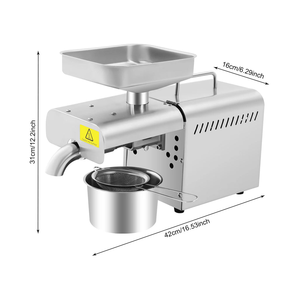 Home Automatic Oil Press Machine Commercial Nuts Seeds Oil Presser Oil Extractor Digital Temperature Control