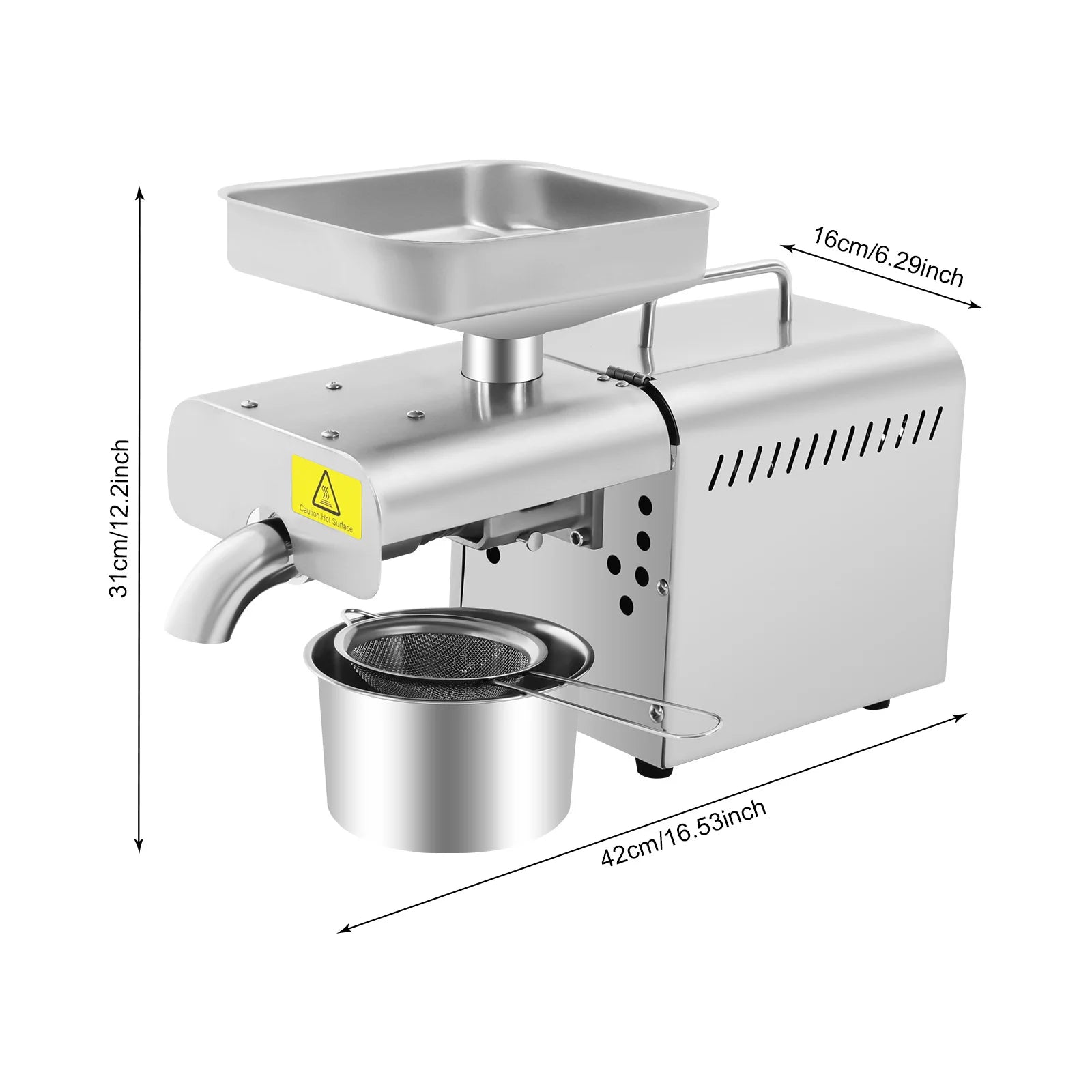 Home Automatic Oil Press Machine Commercial Nuts Seeds Oil Presser Oil Extractor Digital Temperature Control