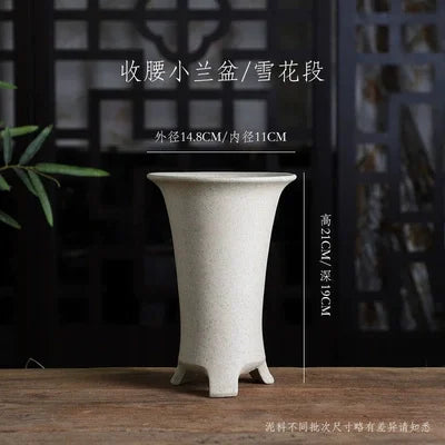 Purple Clay Handmade Pottery Cascade Bonsai Pot,Vase,Nature Color,Tradition Chinese Room Table Home Garden Decoration