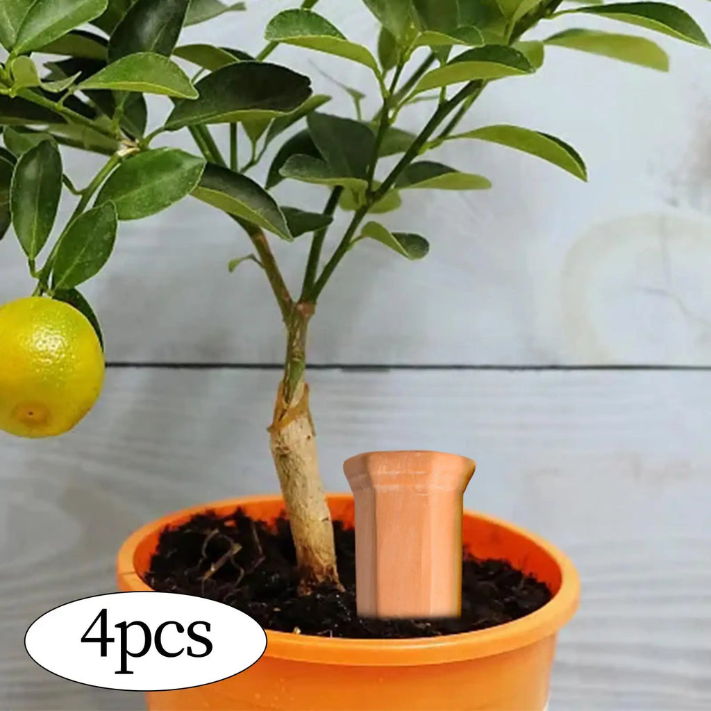 4Pcs Plant Watering Spikes Terracotta Multifunctional 150ml Plant Watering Devices for Devices Indoor Garden Vacations Outdoor