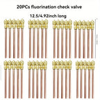 10/20PCS Car AC Refrigeration 100mm/125mm Accessories Valves Copper Tube Filling Parts 3.4 Mpa Home DIY Power Tool