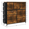 Dresser for Bedroom with 12 Drawer & Chests of Drawers for Hallway, Entryway, Storage Organizer Unit with Fabric Easy Pull Handl