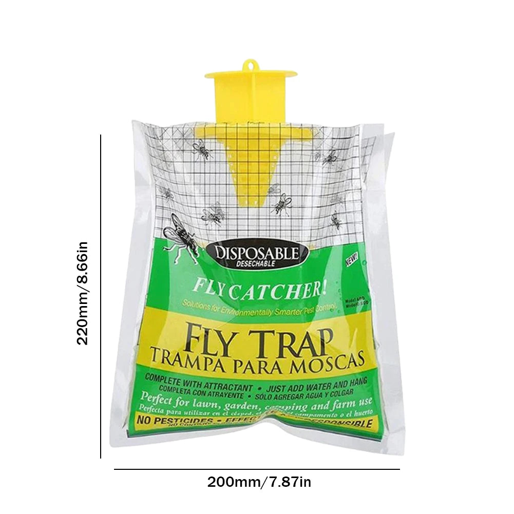 1-20Pcs Hanging Outdoor Fly Trap Disposable Insect Bug Attract Fly Catcher Bag Mosquito Trap Catcher Wasp Fly Killer Flie Trap