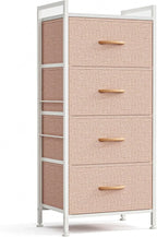 Dresser for Bedroom with 4 Drawers, Tall Dressers Storage Drawers, Tower Organizer Unit for Hallway, Entryway, Closets