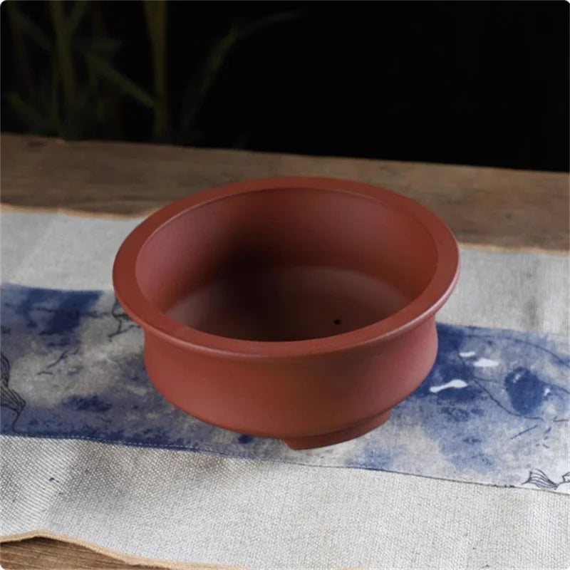 Ceramic Bonsai Pot, Bowl Pot, 4 Color,Round Flower Pot, Home Decoration