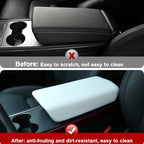 For Tesla Model 3 Y 2023 2025 Armrest Protector Box Cover White Soft TPE Center Console Panel Pad M3H Highland 2024 Accessories