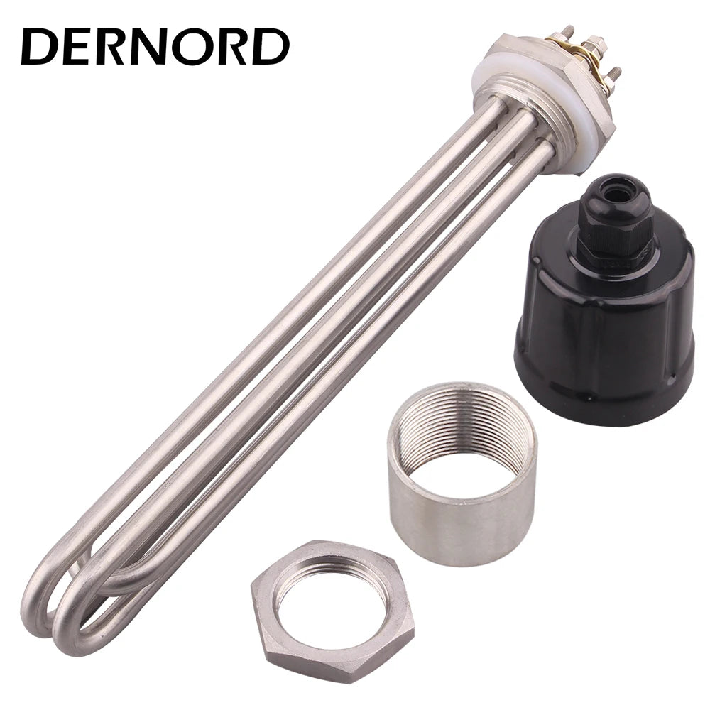 DN40/1.5" Thread SUS304 Immersion Heating Element 220V/380V 3KW/4.5KW/6KW/2KW/3750W Water Tank Boiler Tubular Heater