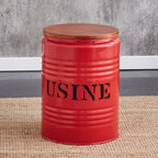 Paint Bucket Stool, Iron Art, Creative Storage Seat, Commercial Retro Low Stool, Bars, Shopping Malls Oil