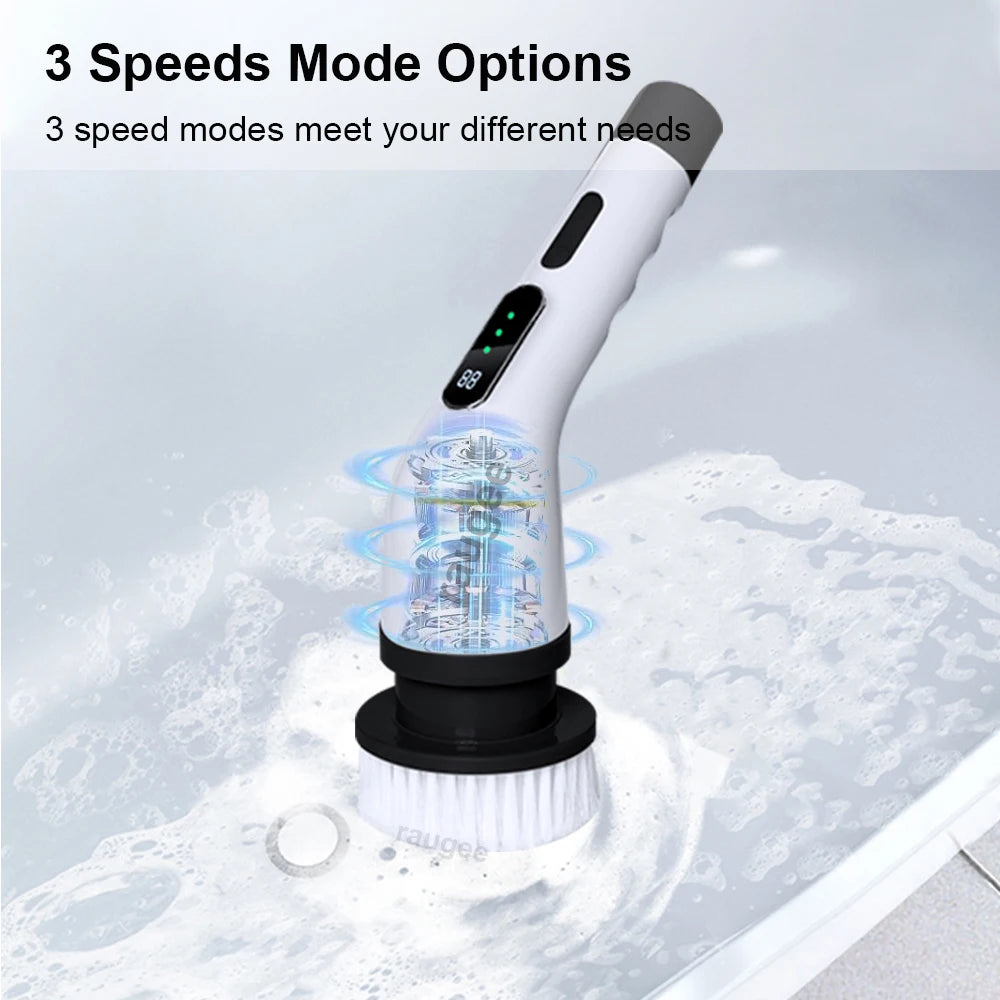 9 In 1 Electric Cleaning Brush Multifunctional Cleaning Brush For Bathroom Kitchen Toilet Wireless Rotatable Home Cleaning Brush