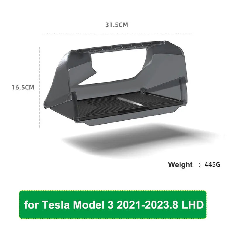 For Tesla Model Y Juniper 2025 Model 3 Highland 2024 Under-Screen Hidden Storage Box Behind Screen Center Console Organizer Case