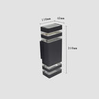 E27/GU10 Outdoor Lights Lighting Wall Light Waterproof Up Down Aluminum Garden Light Double Head Wall Lamp Corridor Lighting