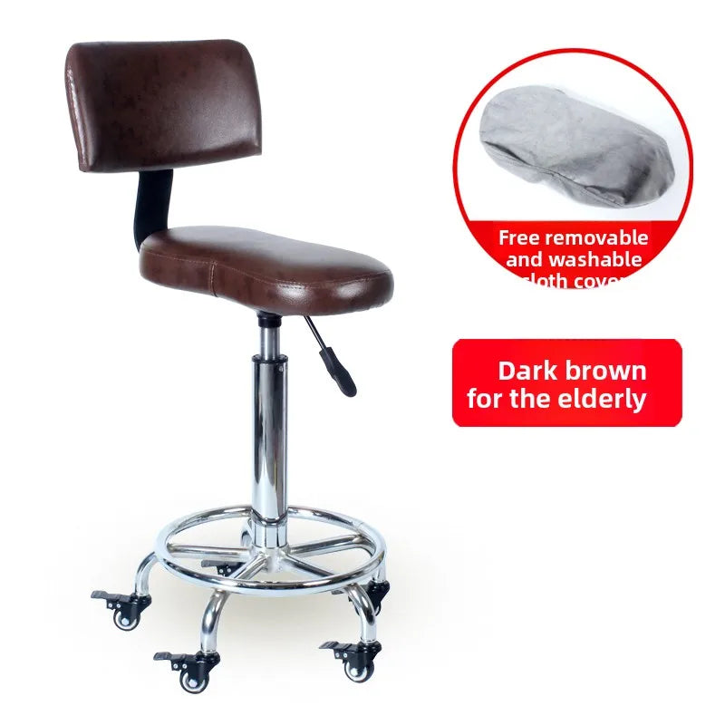Ergonomic Kitchen Chair for Filial Care, Ergonomic High Stool, Dishwasher Lift Seat, Swivel Wheel, Comfortable Kitchen Stool