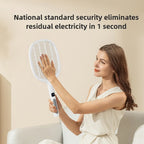 Electric Fly Swatter Handheld Fly Killer and Mosquito Trap Lamp Safe R