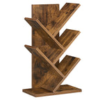 VASAGLE Tree Bookshelf, 5-Tier Floor Standing Bookcase, Space-Saving Corner Shelf, with Wooden Shelves for Bedroom, Living Room