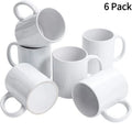 HTVRONT 6/12Pack 11OZ Sublimation Mugs Blank Set Classic Drinking Cups with Handles for Latte DIY Mug Gift for Sublimation Paper