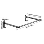 Wall Mounted Wall-Mounted Clothes Hanger New Closet Durable Couple Stainless steel Folding Retractable Hook Home