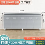 304 Stainless Steel Sideboard Kitchen Multi-door Cabinet Cupboard Dining Room Locke Kitchen Storage Adjustable Shelf Cabinet