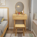 Nordic solid wood dresser 60cm small apartment bedroom modern simple makeup table light luxury dresser storage cabinet