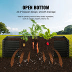 VEVOR Raised Garden Bed Outdoor Planting Boxes with Open Base for Growing Flowers/Vegetables in Backyard/Garden/Patio/Balcony