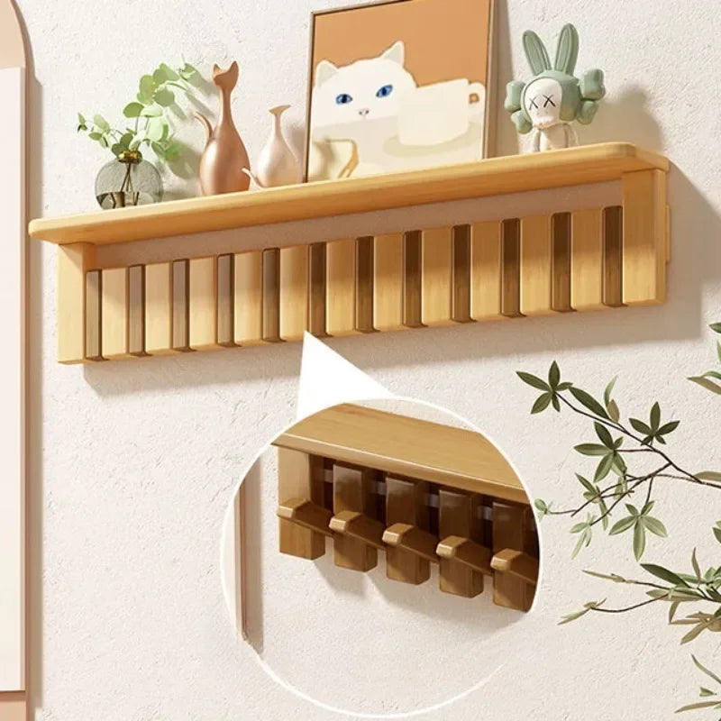 Solid Wood Modern Nordic Creative Wall Clothes Hanger Luxury Living Room Bedroom Clothes Racks Household Storage Home Furniture