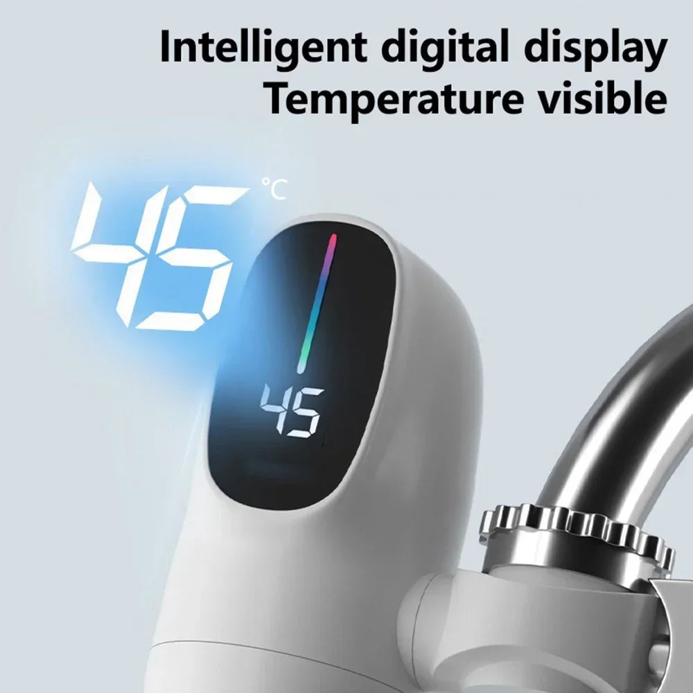 Kitchen Faucet Adapter Instant Electric Hot Water Heater Fast Heating Digital Display Heater Water Heater For Bathroom Faucet