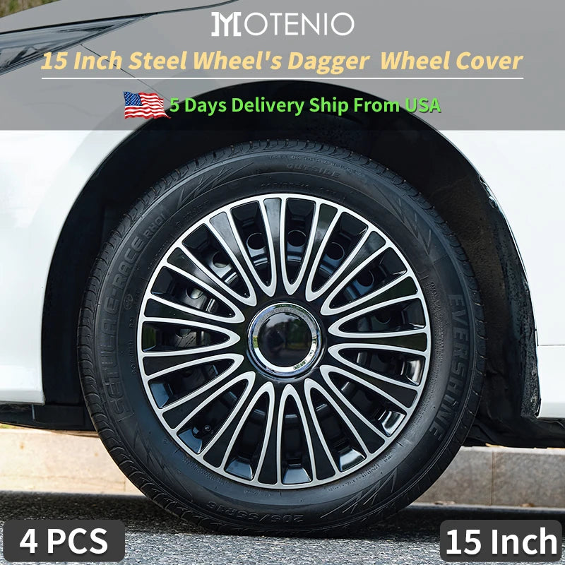 4pcs/Set 15 inch Dagger Hubcap Design for Toyota Corolla 15inch Car Most Iron Rim Wheel Cover Automobile Replacement Accessories