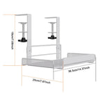 Under Table Cable Management Rack Heavy Duty Wire Management Tray Adjustable Thickness Under Desk Cord Organizer for Home Office