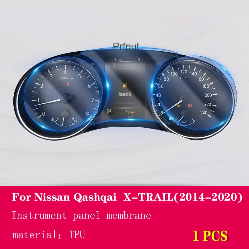 For Nissan Qashqai X-TRAIL 2014-2020 Automotive interior Instrument panel membrane LCD screen TPU protective film Anti-scratch