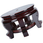 Round Flower Pot Stand Wood Display Base Decorative Vase Bracket Home nament Desktop Holder Plant Tray Wooden Rack