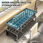 Kitchen Sink Drain Rack Organizer Sink Shelf Soap Sponge Holder Dishcloth Towel Rack Filter Basket Countertop Storage Spice rack