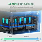 Alpicool QX 25L 30L 40L Portable Refrigerator 12/24V DC 100-240V AC Fridge Freezer Dual Zone 12V Compressor Cooler for Camping