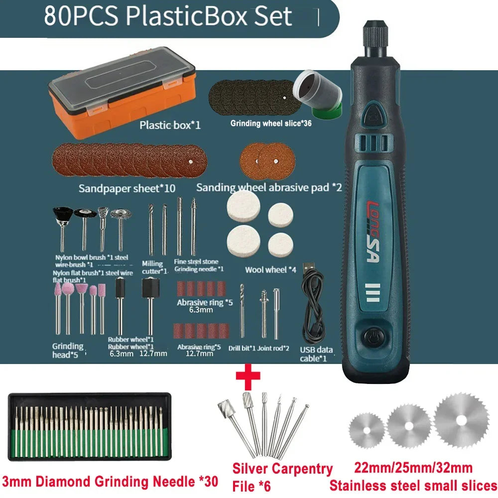 3.6V 5000-10000-15000r/min Electric Hand Drill Mini Engraver Drill Kit Tools Cordless Grinder Engraving Griding Drilling Machine